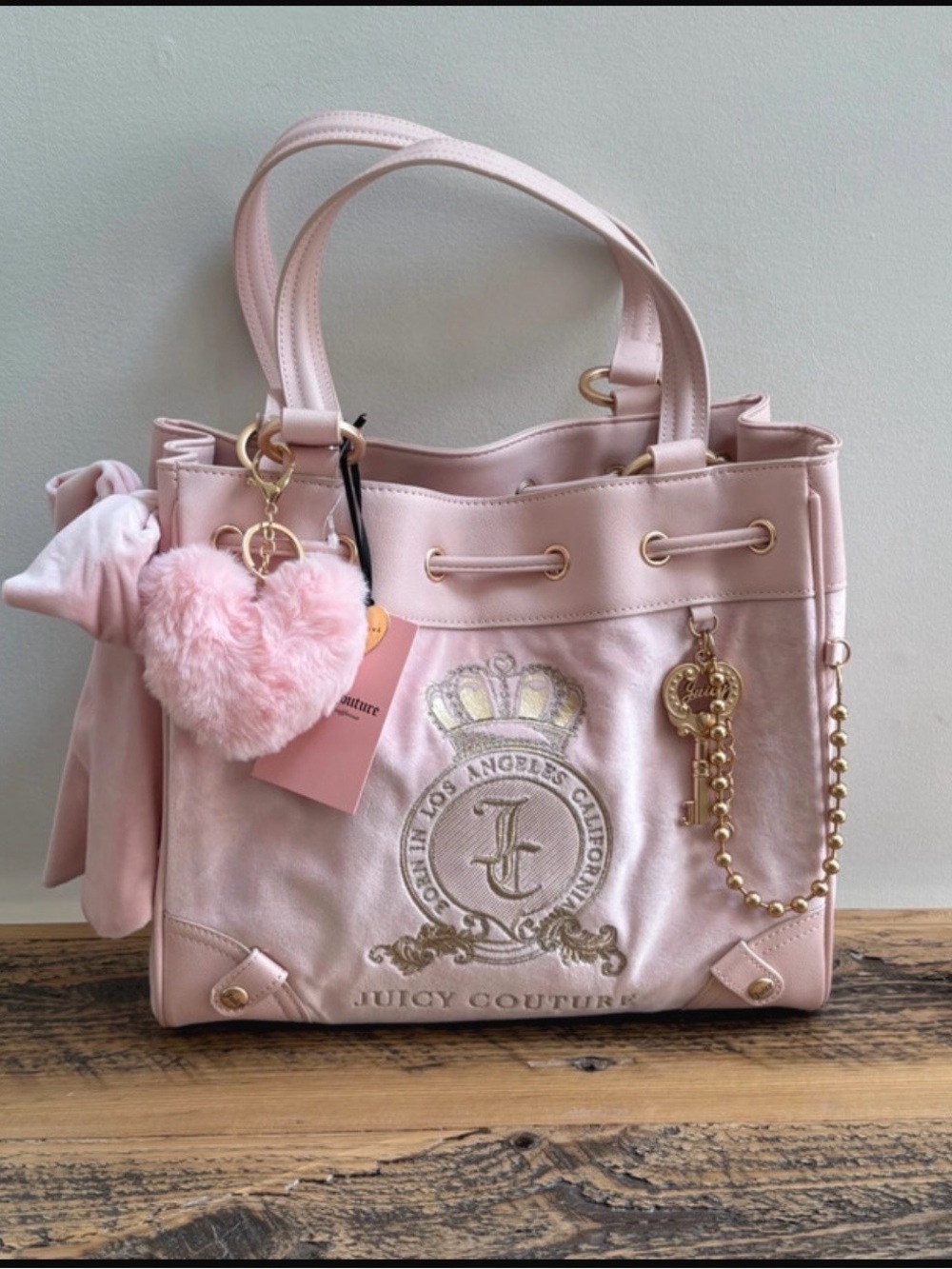 Juicy Couture Classic Lovers Daydreamer Tote ~ Pink Clay